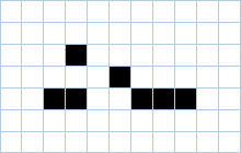 A board from Conway's Game of Life