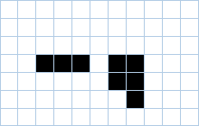 A board from Conway's Game of Life